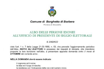 Iscrizione all&#39;Albo dei Presidenti di Seggio
